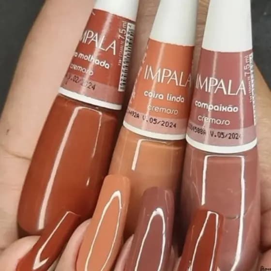 Kit 3 Esmalte Impala ( Compaixão , Coisa Linda , Terra Molhada) 8ml Combinação de Esmalte