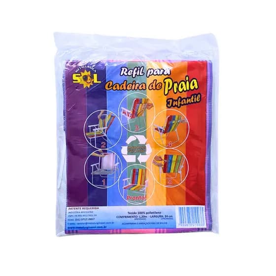Refil Para Cadeira De Praia INFANTIL - Troca Fácil