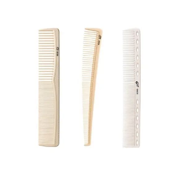 Kit 3 Pentes de Carbono de Corte Profissional Branco