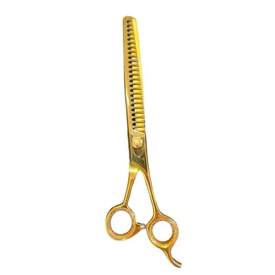 Desfiadeira Tubarão de Repicar Cabelo e Tosa 8,5 Dourada Profissional cod 201