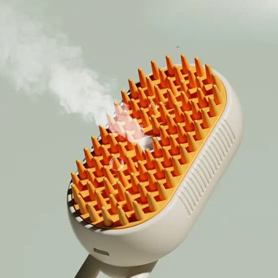 Escova a Vapor 3 Em 1 Para Gatos Remoção de Pelos a Vapor Para Animais de Estimação