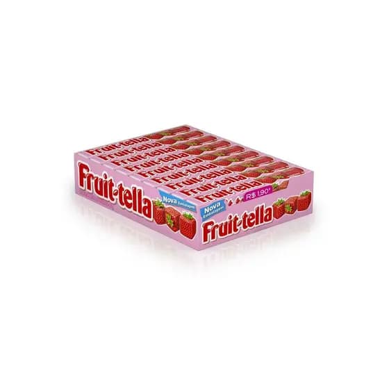 Fruit-Tella Bala Mastigável Morango com Vitamina C 615g – Display com 16x41g