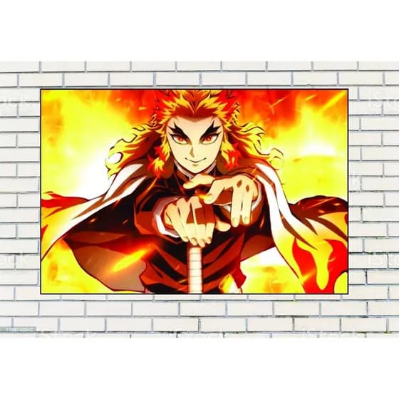 Quadro Decorativo Demon Slayer 2 04 1 Peça 60x40