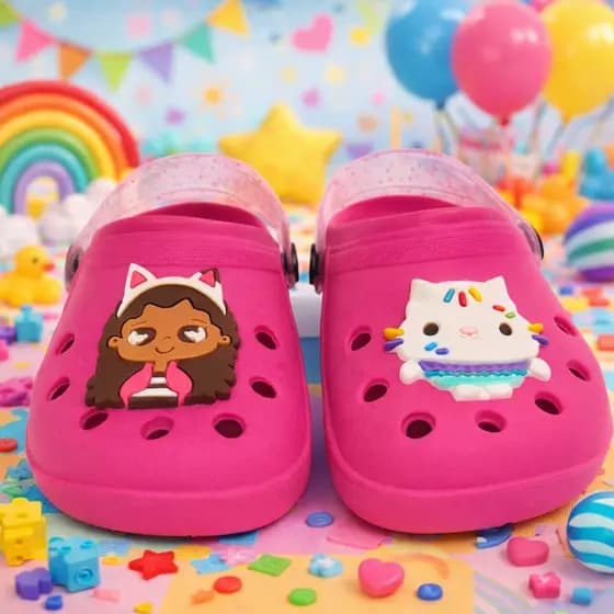 Sandália Infantil Menina Turma Da Gabby Personagens Gatinho Delicada Macia Antiderrapante Promoção