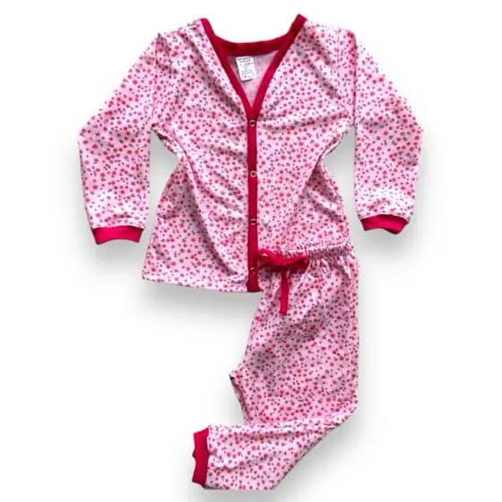 pijama infantil malha fria botoes blogueirinha manga longa menino e menina criança inverno bebe