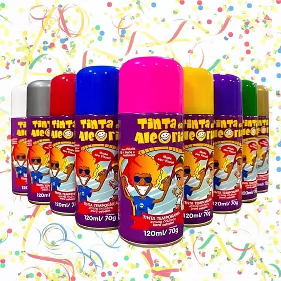 Tinta da Alegria Spray para Colorir Cabelos 120ml Cores