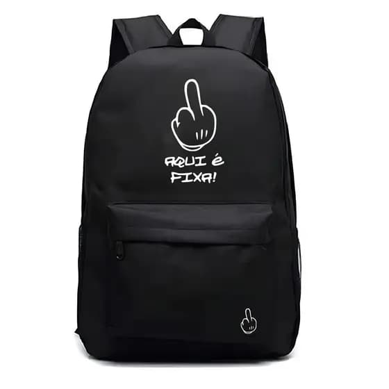 Bolsa Mochila Escolar Grande Reforçada Bolso Lateral Porta Garrafinha