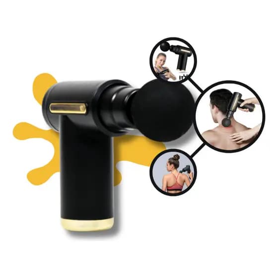 Pistola Massageadora Massagem Muscular Portátil Elétrico Cor Preto Novo Massageador Muscular Profissional Elétrico