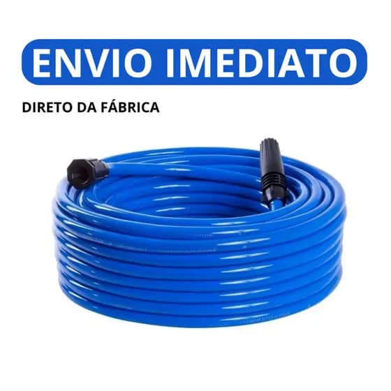Mangueira de Jardim Até 50 Metros Reforçada Lisa Flexível + Conector/Engate e Bico