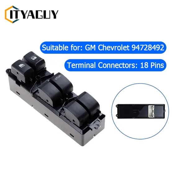 94728492 18 Pinos Interruptor Mestre De Controle Elétrico Do Lado Esquerdo Da Frente Carro Para Chevrolet GMC S10 Trailblazer/Colorado 2013-2020 Principal Janela De Energia