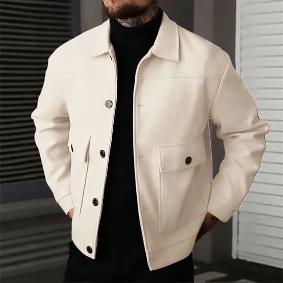 Jaqueta de lapela masculina outono inverno novo estilo Casual Workwear estilo jaqueta curta versão coreana na moda All-M