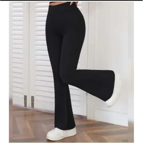 Calça legging Flare flanelada