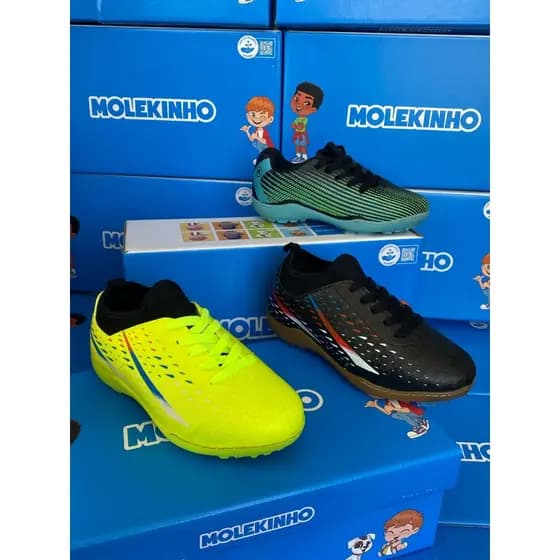 Chuteira Infantil Menino Molekinho Produto á Pronta Entrega