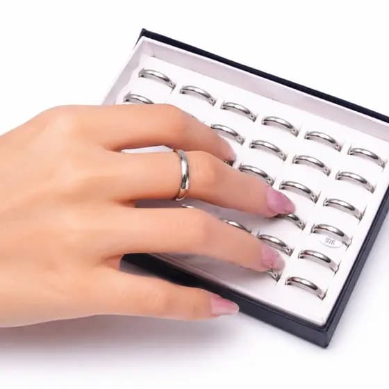 Anel Aço Inoxidável Prata Minimalista Liso Premium Aros 18 19 20 21 22 Unissex