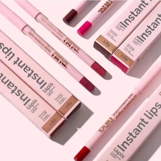 Lápis Contorno Labial Instant Lips Nina Make up Vegano