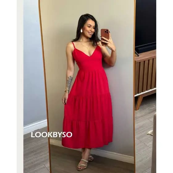 Vestido Feminino Viscolinho Com Bojo Removível Alcinha Vestidinho Casual Elegante Dia a Dia Verão