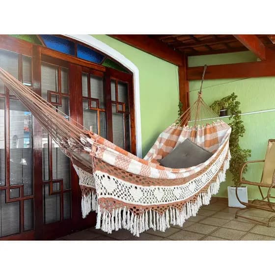 ede De Descanso Dormir 4.5 METROS Toda Reforçada Até 350kg Bucho De Boi