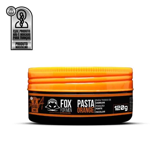 Pasta Modeladora Orange 120g Fox For Men Fixação Média Brilho Natural Casual