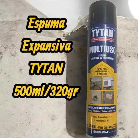 Espuma Expansiva Tytan 500ml/320g - Multiuso para Fixação de Batentes, Preenchimento de Vãos e Isolamento