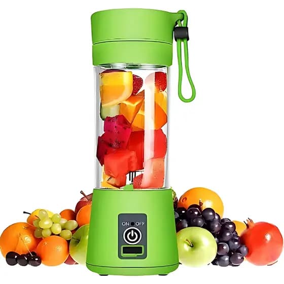 Mini Liquidificador Portátil Mão Recarregável Cabo Usb 6 - 380 ML