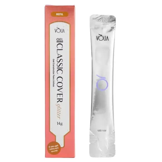 Gel Classic Cover Glitter Sachê 14g Volia Cosmeticos