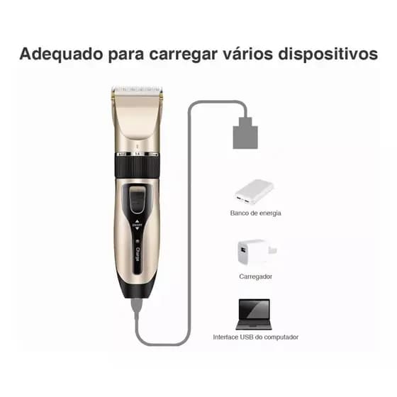 Maquina De Tosa Profissional Pet Sem Fio,4 Pentes De Altura Maquina sem Fio Para Tosa Pet Recarregável Cães Gatos Pet Nova Vida