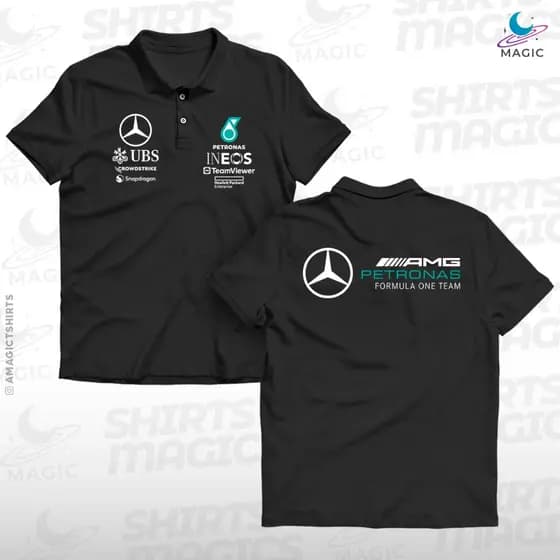 Camiseta Gola Polo F1 Mercedes-Benz Limited unissex Tecido Premium