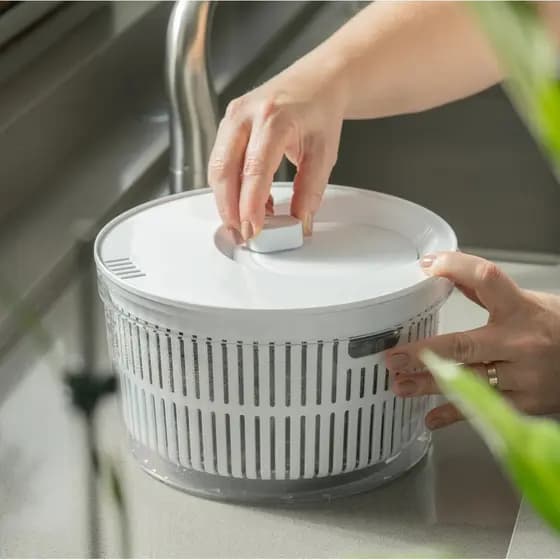 Secador Centrifuga Saladas Organizador Geladeira 5,5L Clear Fresh Ou