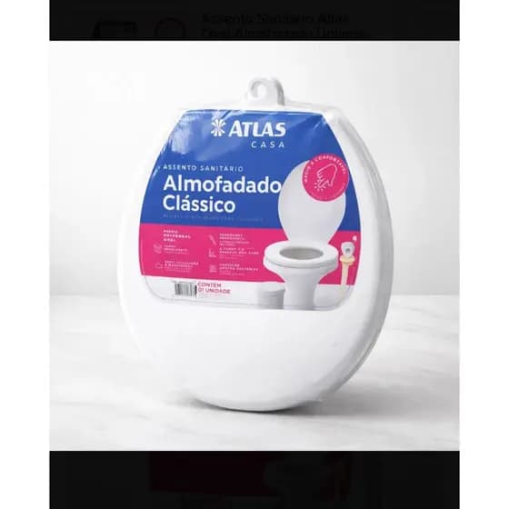 Tampa de Vaso Sanitário Atlas Casa Branco | Assento Universal Resistente