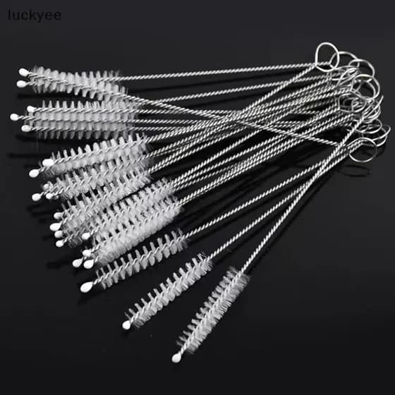 luckyeo Kit De Escova De Limpeza De Canudo , Limpador De Tubo De Palha , Nylon , Aço Inoxidável , Cabo Longo , Escovas P
