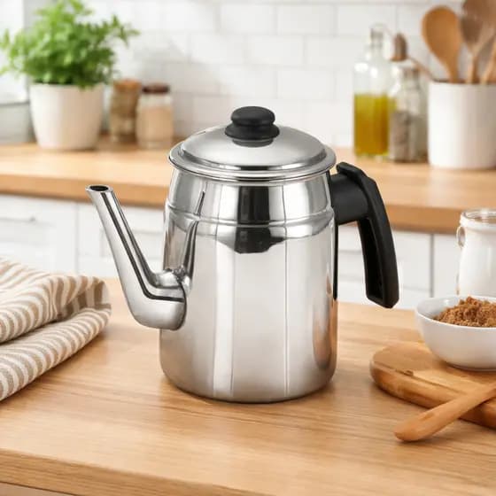 Bule de Café 1.400ml Cozinha Alumínio Polido