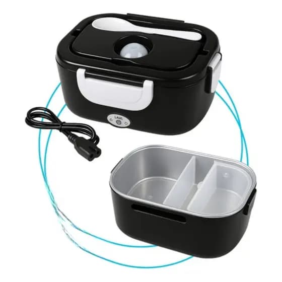 Marmita Elétrica Bivolt Portátil Aquece Comida Trabalho Viagem Com Divisórias