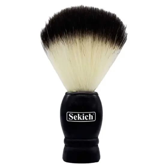 Pincel de Barba Cerdas Naturais Linha Gold Sekich Preto