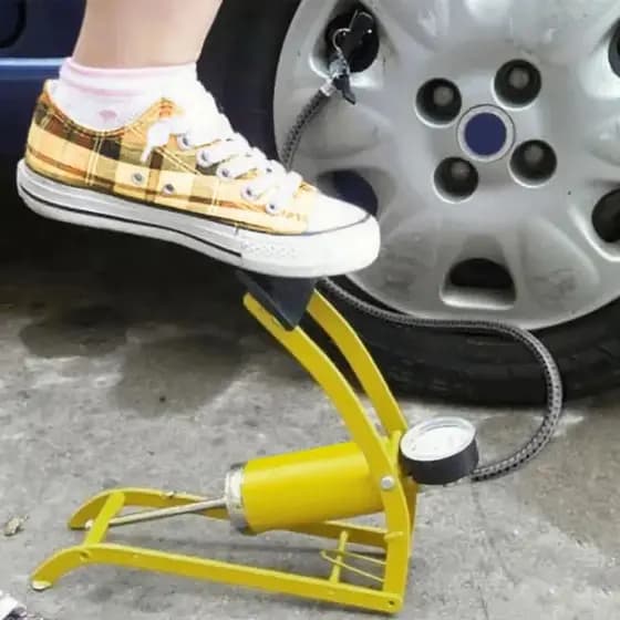 Bomba De Ar Com Pedal Alta Pressão Para Encher Pneu Moto Bike Balões Multiusos