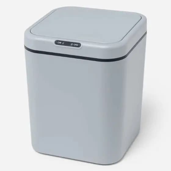 Lixeira Automática Inteligente 17/20 Cinza Litros Anti Odor Sensor Banheiro Cozinha Casa Escritorio