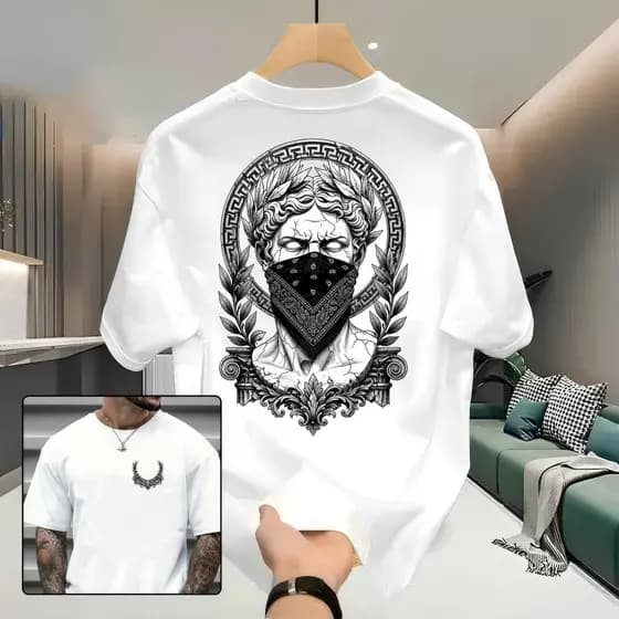 Camiseta Lançamento Urban Emperor Camisa 100% Algodão Estampada Unissex