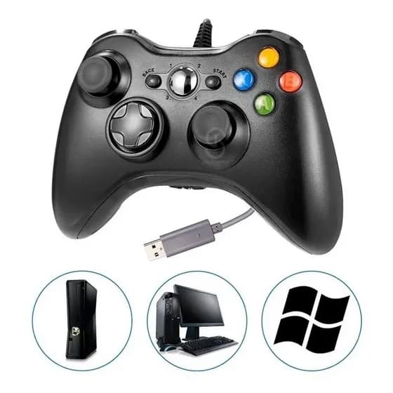 Controle De Xbox 360 Com Fio Para Video Game e PC/ Fat E Pc Joystick Jogo