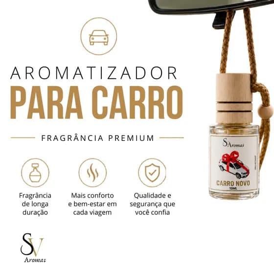 Aromatizador carro,Cheirinho para carro – Essência concentrada 10ml (à base de óleo) - 1 Unidade