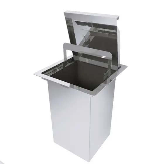 Lixeira Embutida Inox 5 Litros para Pia Cozinha Gourmet Removível