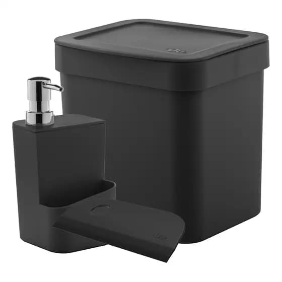 Kit 3 Peças Dispenser para Detergente Rodinho de Pia Lixeira 2,5l Ou