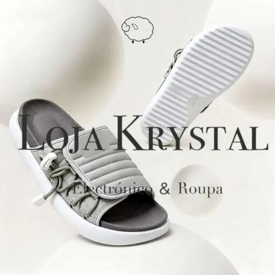 JK . Chinelo Slide Asuna 2 Esportivo - Linha Exclusiva Preto Cinza