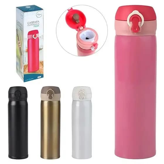 Garrafa Inox Isotérmica 400ml com trava