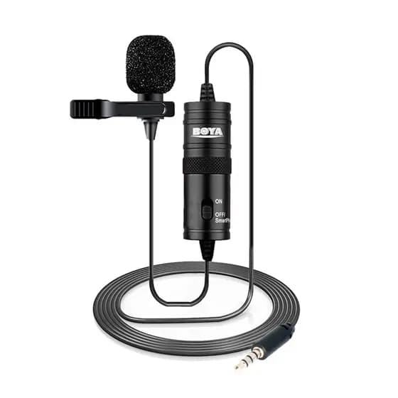 Microfone de Lapela Boya By-m1 para Smartphone Dlsr Pc Preto