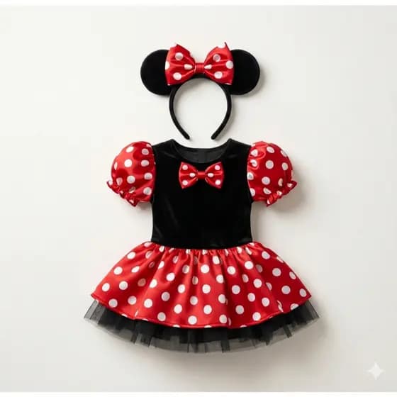 Fantasia vestido da Minnie infantil