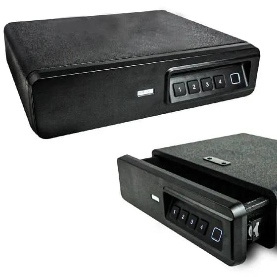 Cofre Mesa Gaveta Segurança Casa Fogo Digital Biometria Cor Preto