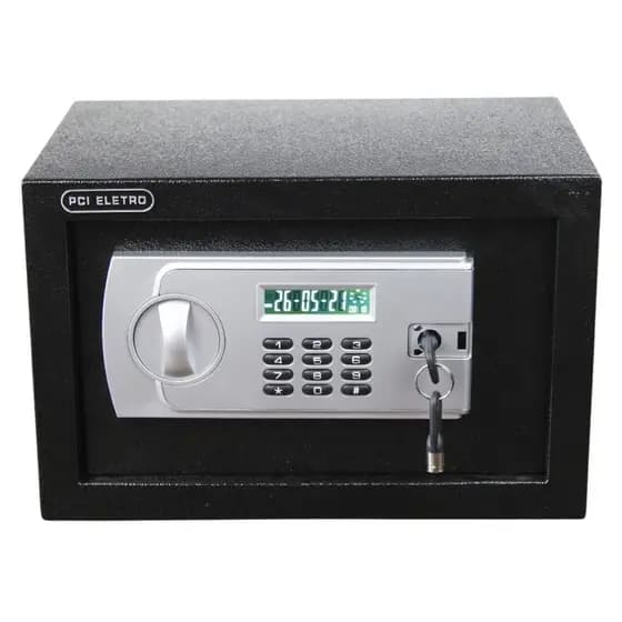Cofre Display Eletrônico Digital Chave Senha 20mm 4kg 8l