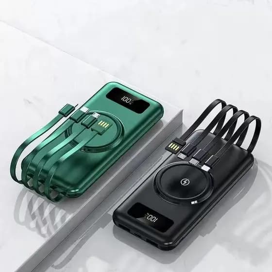 Sem fio/Com fio Carregador Portátil 20.000mAh Indução para iPhone/Android Power Bank loja canaa