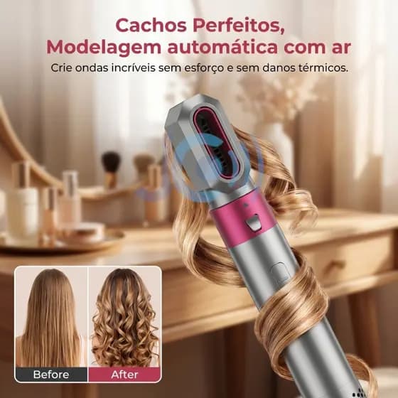 Airwrap Styler 5 em 1 secador de cabelo escova de ar quente modelador alisador de cabelo escova 110v ou 220v