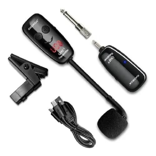 Microfone Sem Fio Portatil Para Instrumentos De Sopro Sax Xiaokoa