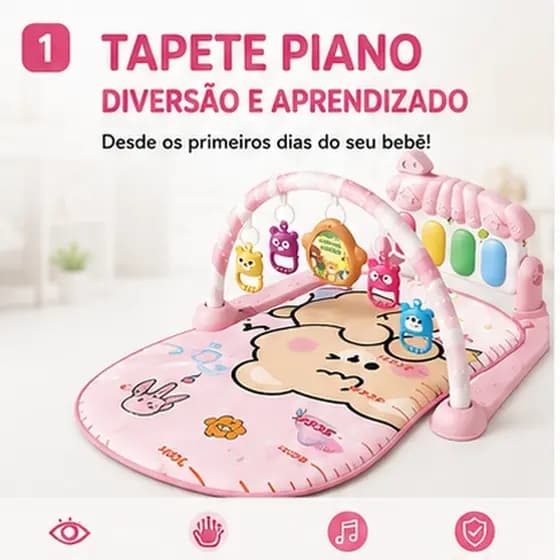 Tapete Infantil com Piano Interativo ROSA